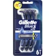 GILLETTE Blue 3 Plus Comfort Einwegrasierklingen mit 3 Klingen & Gleitband 6 Stück
