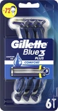 GILLETTE Blue 3 Plus Comfort disposable razor blades with 3 blades & lubricating tape 6 pieces