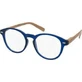 EYELEAD Presbicia - Gafas de lectura azul con brazo de madera E185 +3.50