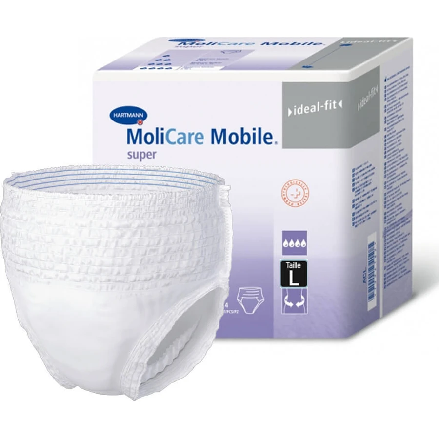 MOLICARE Mobile Super Diapers Mobile Super Diapers Grappling Pad Large 14 Pieces
