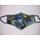 ROYALTY Mask Fabric Blue With Brown Patterns
