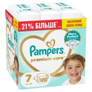 PAMPERS Babywindeln Premium Care No.7 15+kg 120 Stück MSB