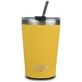 NAVA Thermosglas met roestvrij stalen rietje We Care In Yellow 450ml (10-262-113)