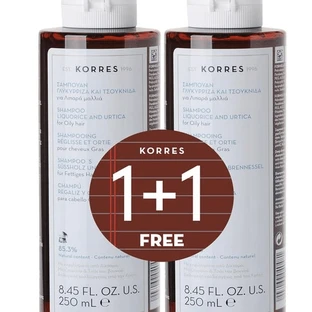 KORRES Shampoo für fettiges Haar mit Süßholz & Brennnessel 250ml 1+1 Gratis