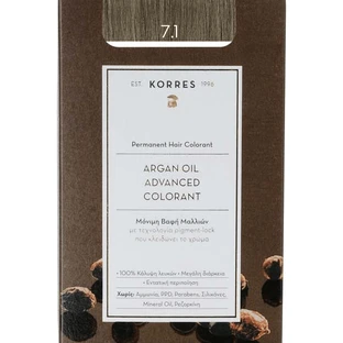 KORRES Argan Oil Advanced Colorant Hair Colour 7.1 Blonde Sandre