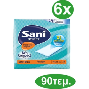 SANI Maxi Plus 60x90cm 90 stuks ( 6 Verpakkingen van 15 stuks )