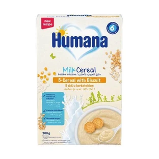 HUMANA Cream 5 Cereals with Biscuit 200gr
