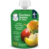GERBER Organic Food Biologische Fruitmoes met peer, appel & banaan vanaf de 4e maand 90g