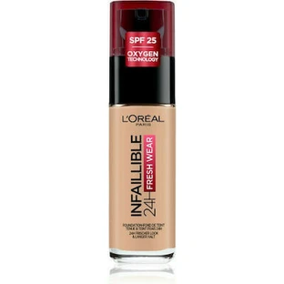 LOREAL Infaillible Foundation 32H Fresh Wear Foundation Gezichtsfoundation met lichtgewicht textuur voor totale dekking die 32 uur blijft zitten 145 Rose Beige