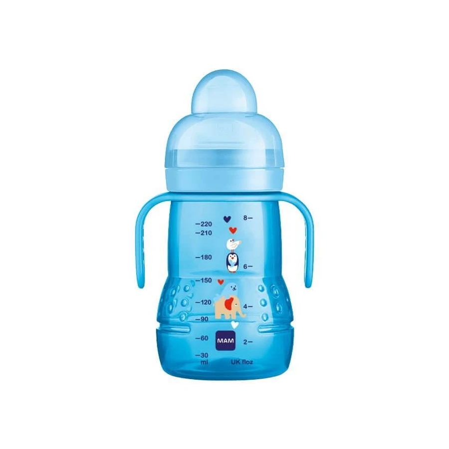 MAM Transition Bottle Trainer With Nipple & Mouthpiece 4+ Months 450B 220ml