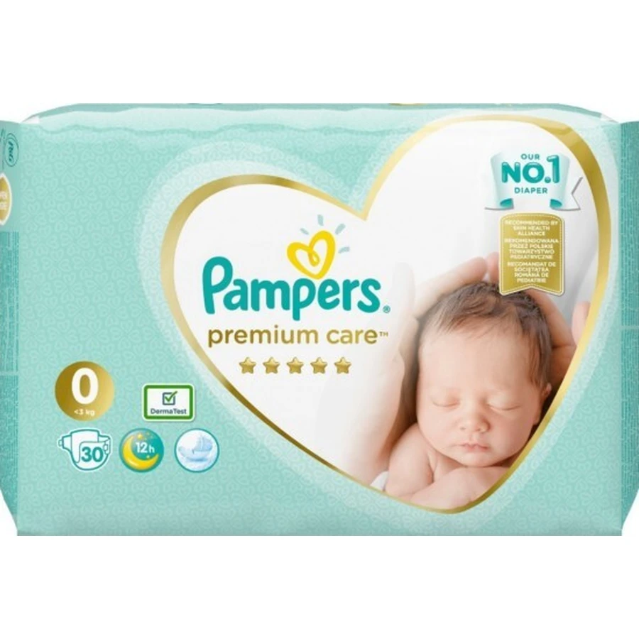 PAMPERS Babyluiers Premium Care Nr.0 0-3Kgr 30 Stuks