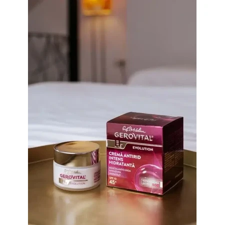 Gerovital H3 Evolution Crema Hidratante Antiarrugas Intensa 45+ SPF10, 50 ml, Farmec