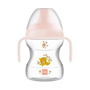 MAM Leren Drinken Beker Wilde Dieren Drinkbeker Voor 6+ Maanden Roze 190ml