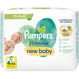 PAMPERS Harmony Wipes New Baby Toallitas para bebés sin alcohol ni perfume (4 paquetes de 46 unidades) 184 unidades