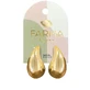 ORION Farma Bijoux Hypoallergenic Earrings Gold Big Drops 30mm