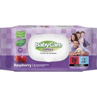 BABYCARE Baby Wipes Family Frambuesa para toda la familia 90 unidades