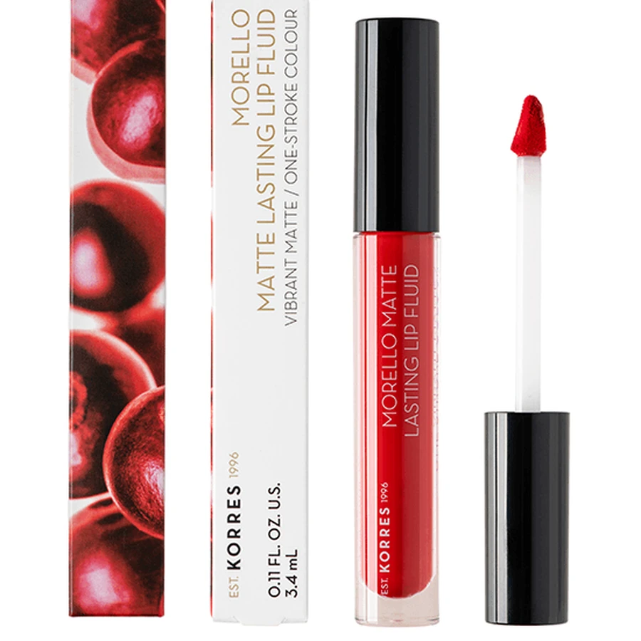 KORRES Lipfluid Morello Matte Lasting No52 Poppy Red 3.4ml