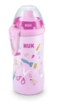NUK First Choice Junior Cup cu capac Push-Pull de la 18 luni, 300 ml în diferite culori - roz