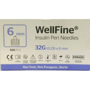 WELLFINE Insulin Pen Nadeln 32G 6mm 100 Stück