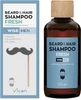 VICAN Wise Men Champú para barba y cabello Champú fresco para barba y cabello masculino con sándalo y almizcle 200ml