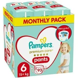 PAMPERS Pampers Pampers Cuidado Premium Mensual Pañales-Bragas No6 (+15kg) x93 Piezas