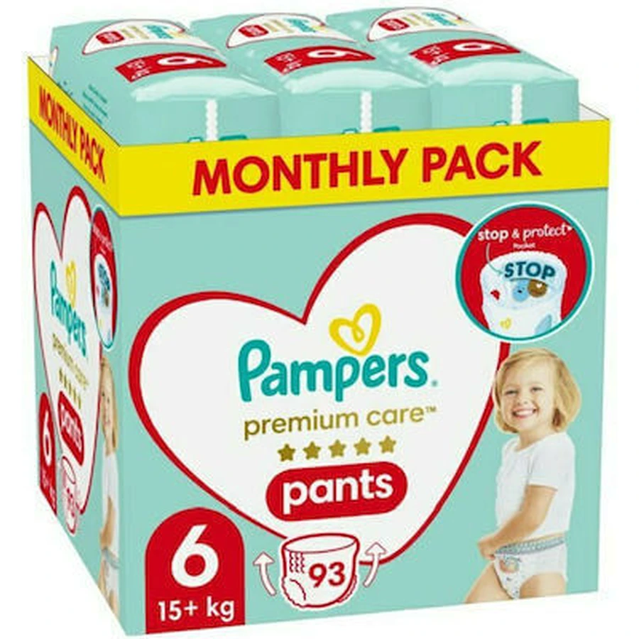 PAMPERS Pampers Monthly Premium Care Luiers-Braces No6 (+15kg) x93 Stuks