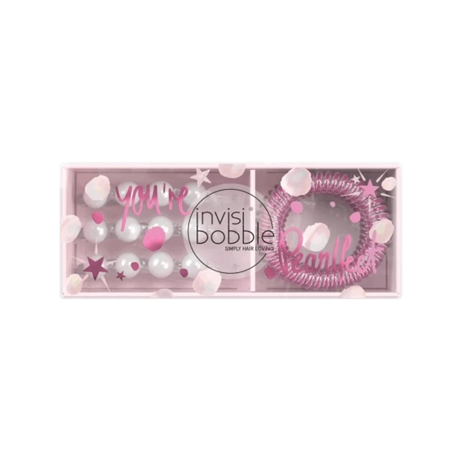 Invisibobble Sparks Flying Duo Unique Gift Box, Waver Crystal Clear 3 Stück & Slim Glitter 3 Stück