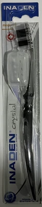 INADEN Crystal Medium Toothbrush with protective head cap - Black