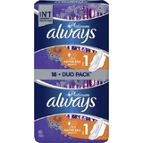 ALWAYS Comodidad y Protección Platinum Compresas Ultra Normal Plus con Alas para Flujo Normal Talla 1, 16 unidades