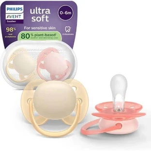 AVENT Ultra Air Silicone Pacifier for 0-6 months 2 pieces