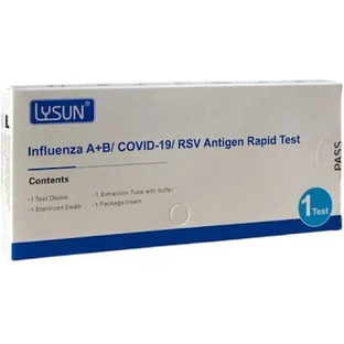 LYSUN Covid & Grippe & RSV Dreifacher Antigen-Schnelltest 1 Stück