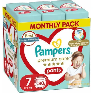 PAMPERS Premium Care Diapers No 7 (17kg+) 80 Pieces