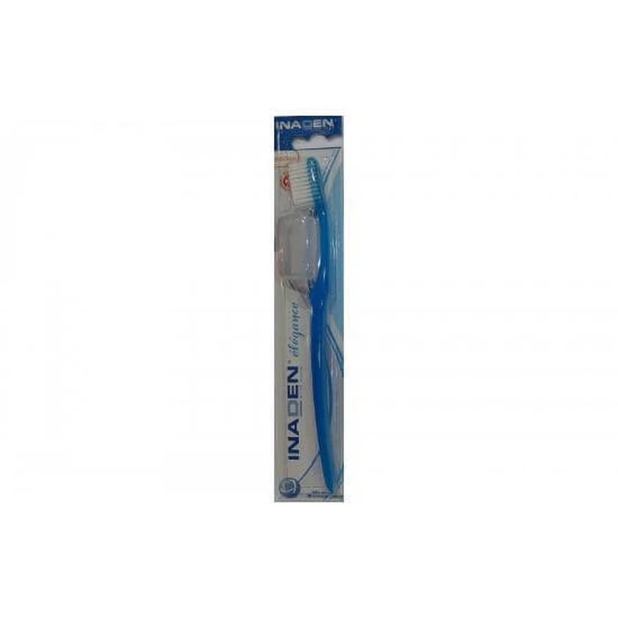 INADEN Elegance Medium Toothbrush Medium Toothbrush For Deep Cleaning With Ergonomic Shape In Various Colors - Blue