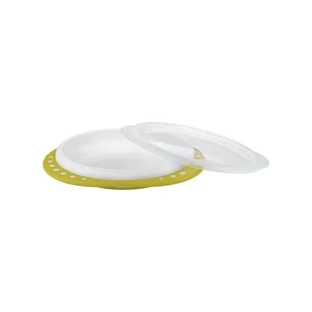 NUK Easy Learning Food Plate With Lid 8m+ In Various Colours - Cabbage
