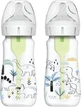 DR BROWN'S Bouteille en plastique Options+ avec silicone Col large Dinosaures 2 pièces 270ml WB 92026
