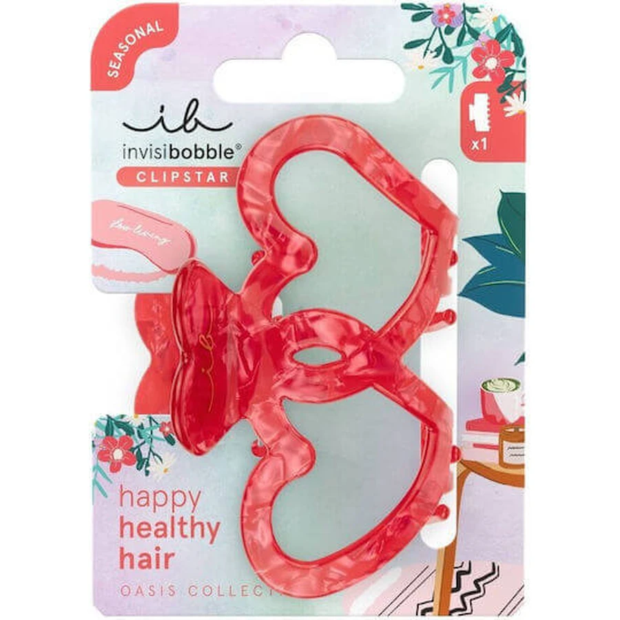 AMBITAS Invisibobble Clipstar M Oasis Lovers Nest Tondeuse Hartvormig 1 stuk