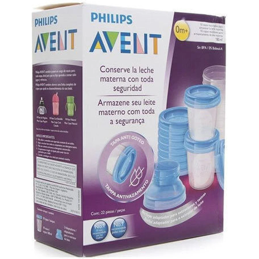 AVENT Muttermilchvorratsbehälter mit Adaptern 10 Stück