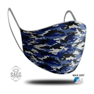 SAGG Unisex-Gewebe-Maske Armee blau