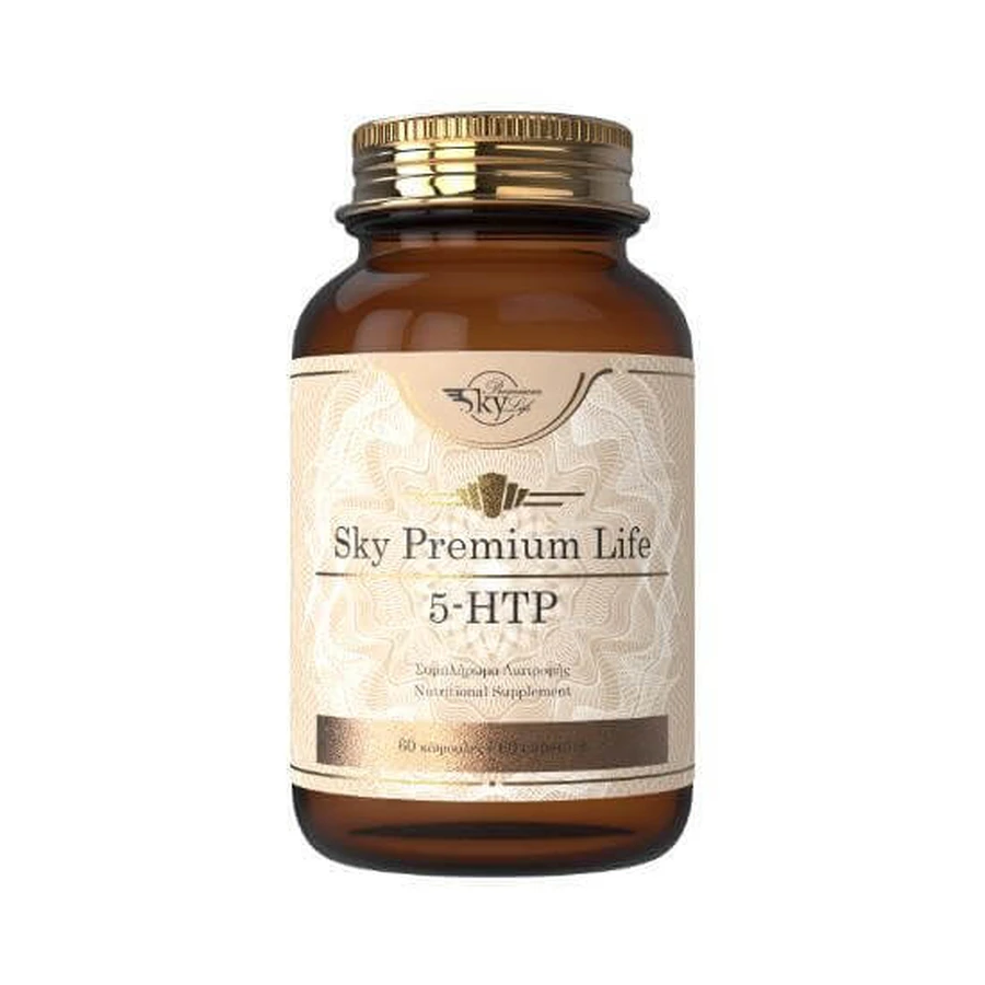SKY PREMIUM LIFE Premium Life 5-HTP Supplement voor het verbeteren van een goed psychisch humeur 60 Capsules