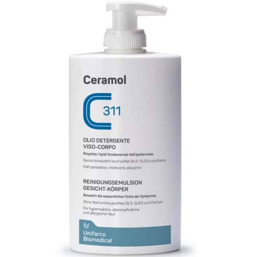 Cleansing oil for skin and body, 400 ml, Ceramol