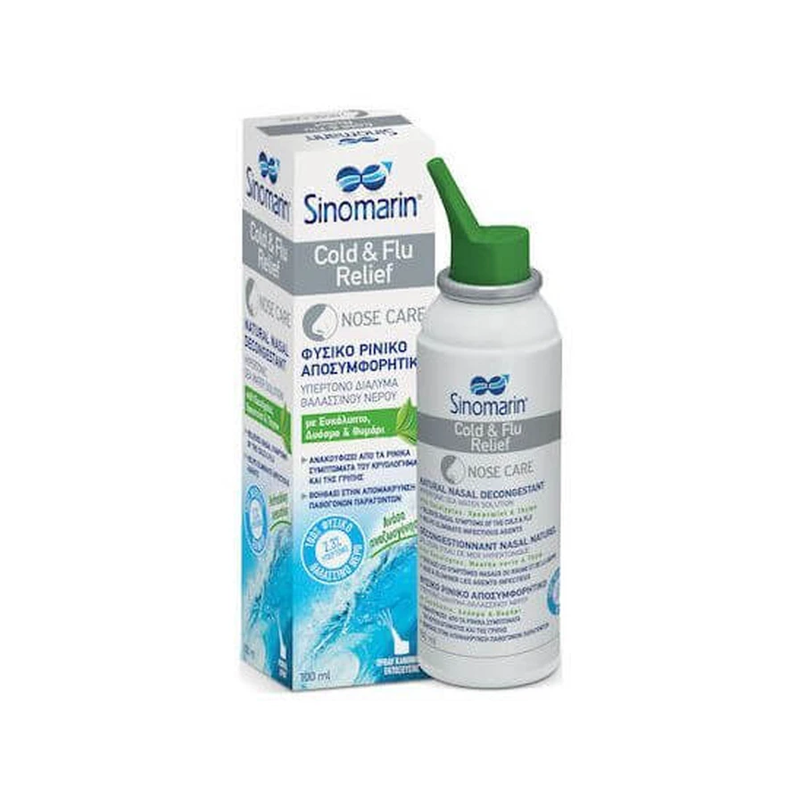 SINOMARIN Natürliches abschwellendes Nasentropfen Erkältung&Grippe Relief 100ml