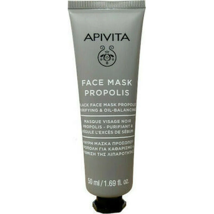 APIVITA Gezichtsmasker Propolis Zwart Gezichtsmasker Met Propolis Voor Reiniging & Regulering van de Vette Huid 50ml