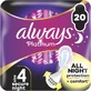 ALWAYS Ultra Platinum Secure Compresas de noche con alas nº 4 20 unidades