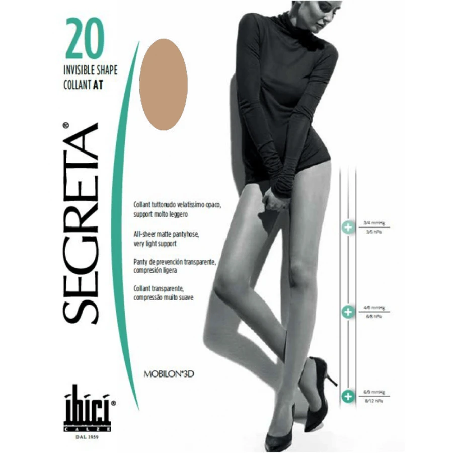 Calzone SEGRETA Invisible Shape 20 DEN Nero