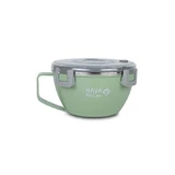 NAVA Food Container Thermos Stainless Steel Round We Care in Green Colour 850ml (10-262-013)
