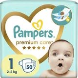 PAMPERS Premium Care Newborn Value Pack No1 Voor 2-5kg 50 stuks