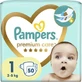 PAMPERS Premium Care Newborn Value Pack No1 Para 2-5kg 50 unidades