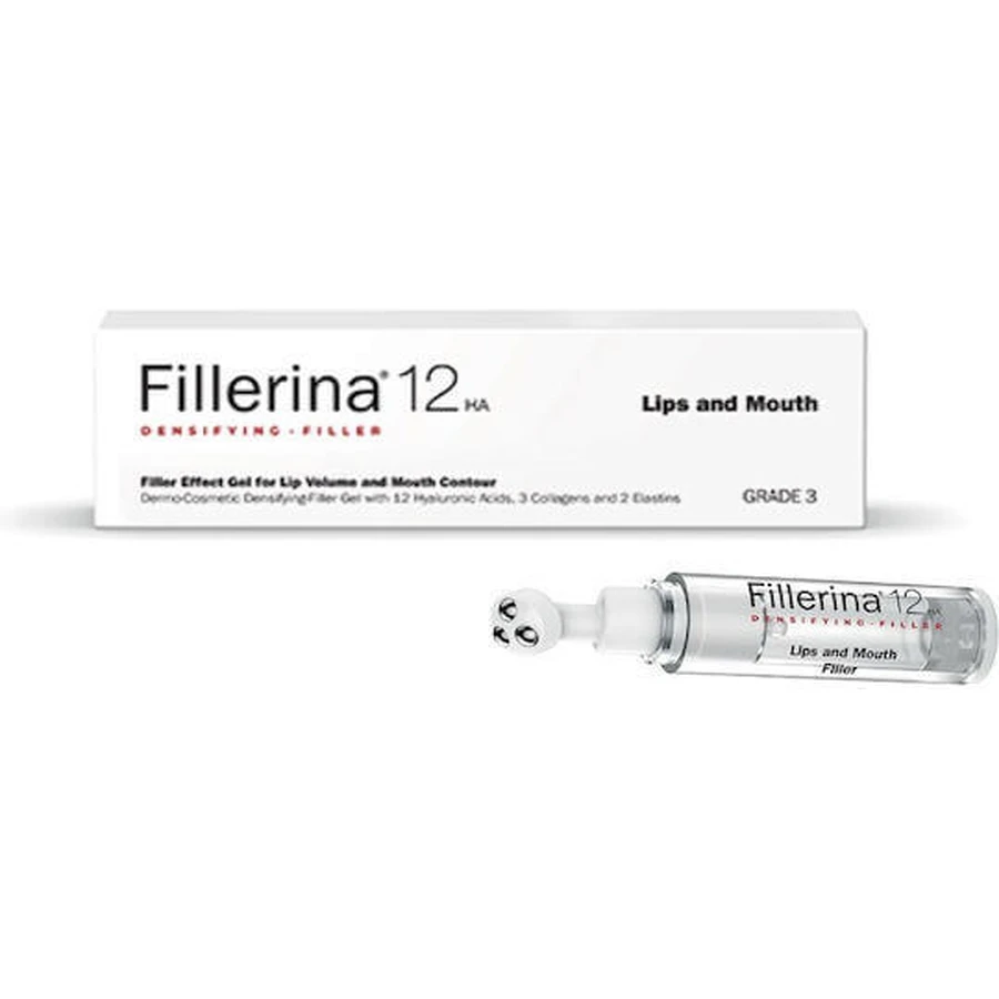 FILLERINA 12HA verdichtende filler graad 5 gel voor volumevergroting van de lippen & opvullen van perimetrische rimpels 7ml