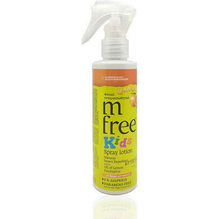 M-FREE Kids Spray Lotion Mandarin Children's Herbal Insect Repellent with Mandarin Fragrance 125ml