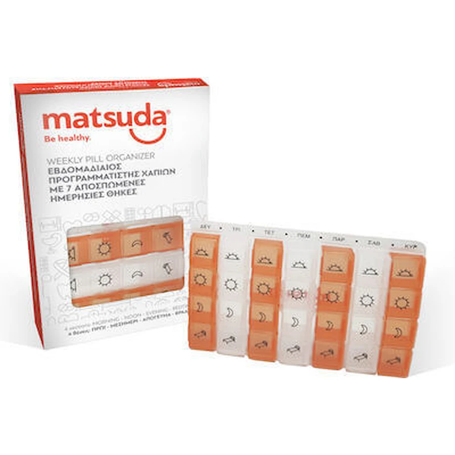 MATSUDA Pastillero Semanal Con 28 Posiciones